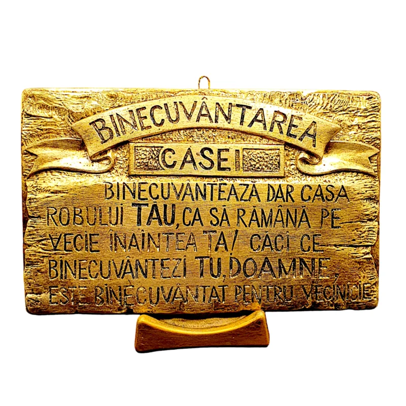 Harul Divin Așezat în Casă cu inscripția Binecuvântarea casei, decor spiritual bucovinean